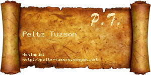 Peltz Tuzson névjegykártya